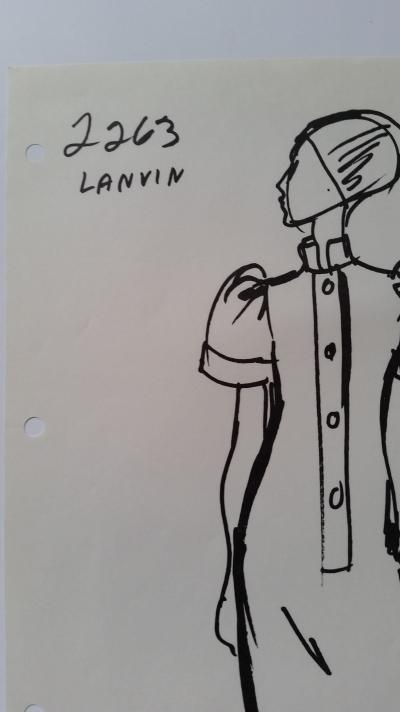 Lanvin - Croquis robe - White Jersey 2