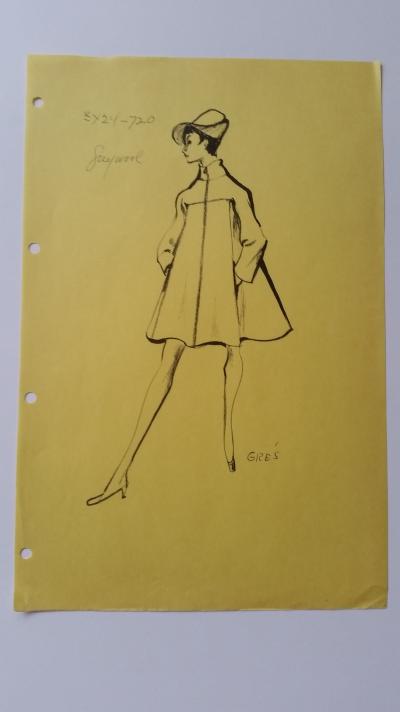 Madame Grès - Croquis veste - Grey wool 2
