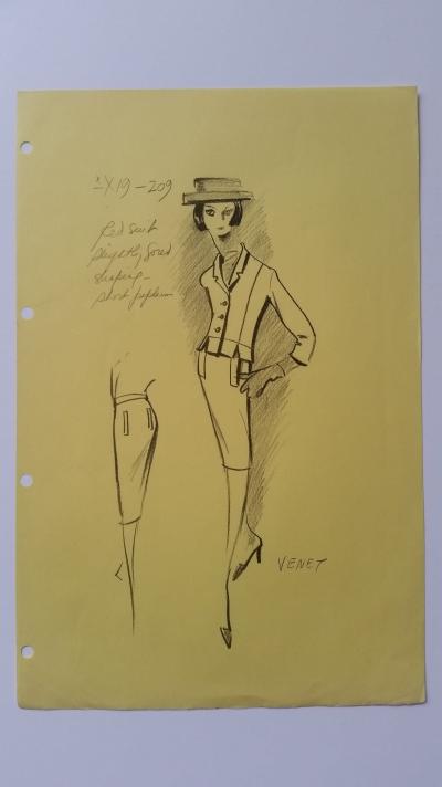 Philippe Venet - Croquis ensemble veste et jupe 2