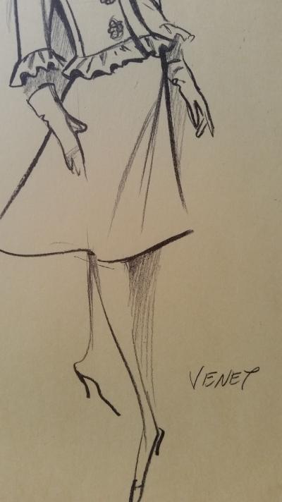 Philippe Venet - Croquis tailleur jupe 2