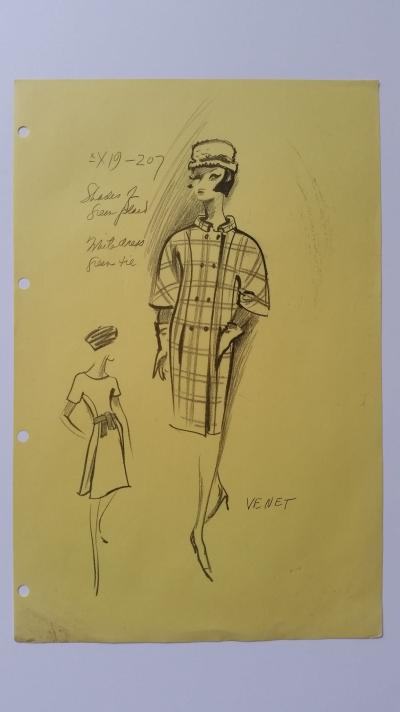 Philippe Venet - Croquis veste et robe 2