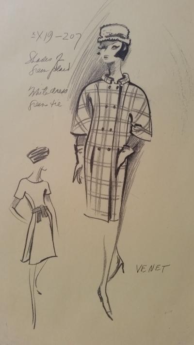 Philippe Venet - Croquis veste et robe 2