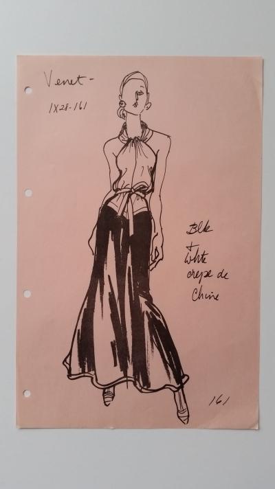 Philippe Venet - Croquis robe 2