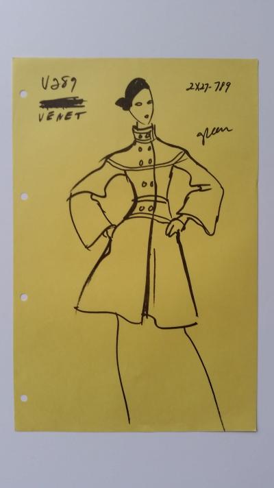 Philippe Venet - Croquis veste 2