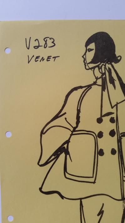 Philippe Venet - Croquis ensemble veste et jupe 2