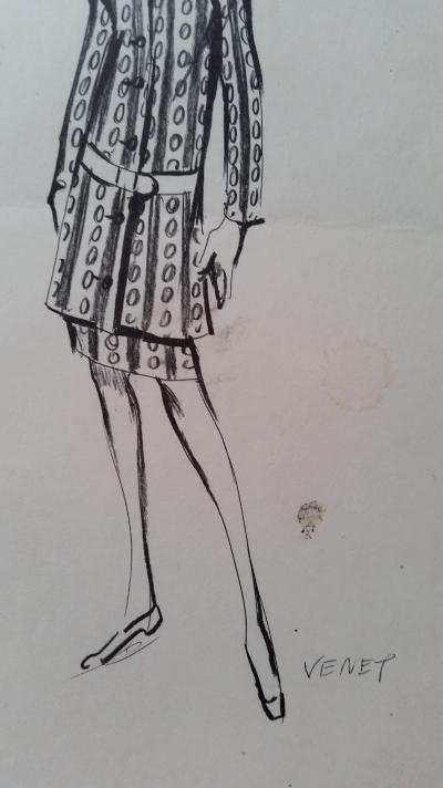 Philippe Venet - Croquis tailleur robe 2