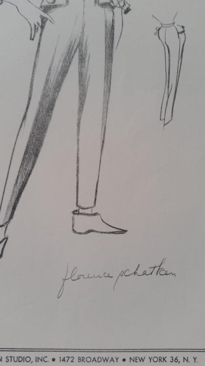 Florence Schatken - Croquis ensemble chemise et pantalon 2