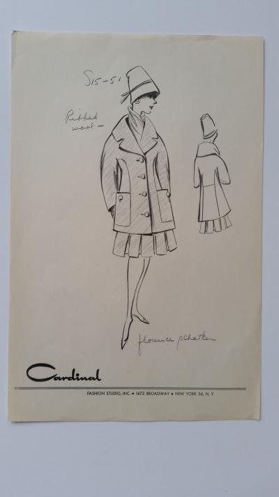 Florence Schatken - Croquis ensemble veste et jupe - Ribbed wool 2