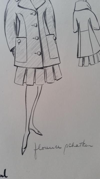 Florence Schatken - Croquis ensemble veste et jupe - Ribbed wool 2