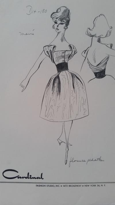 Florence Schatken - Croquis robe - Moiré 2