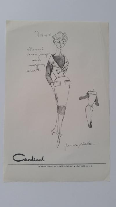 Florence Schatken - Croquis ensemble robe et pull 2