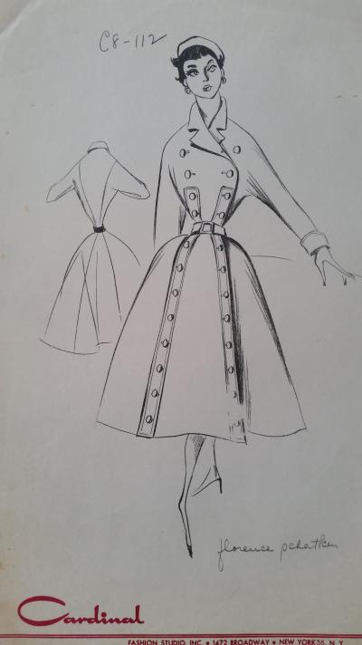 Florence Schatken - Croquis manteau 2