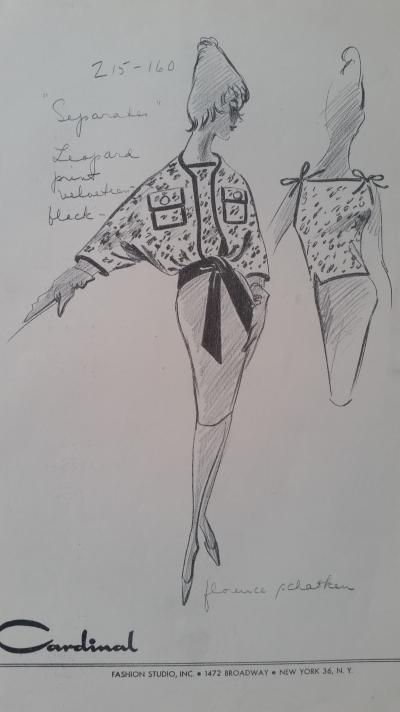 Florence Schatken - Croquis ensemble haut et jupe - Seperates leopard print 2