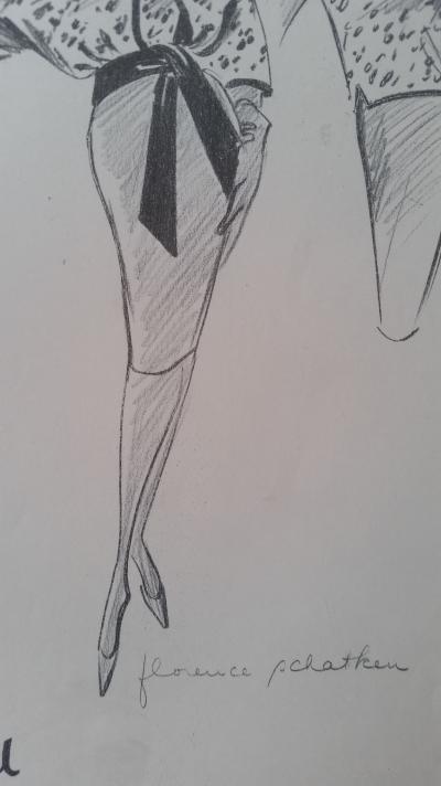 Florence Schatken - Croquis ensemble haut et jupe - Seperates leopard print 2