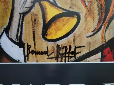 Bernard BUFFET : Les clowns musiciens - Affiche originale signée au feutre 2