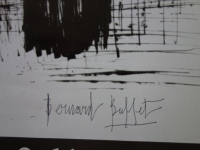 Bernard BUFFET : Oiseaux, Le Faucon - Affiche originale signée au stylo 2