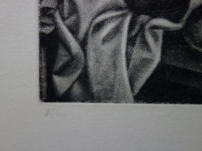 Demetrios GALANIS : Table du déjeuner, Gravure originale signée 2