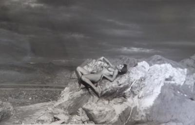 André de Dienes « Nu au rocher» Tirage argentique de 1960 2