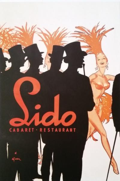 René Gruau - Dior - Gravure pour le Lido Cabaret - Restaurant 2