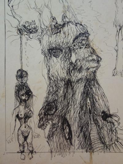 Edouard Goerg - Créatures fantastiques - Dessin original signé 2