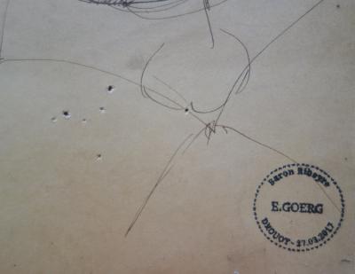 Edouard GOERG - Scène de bordel - Dessin original signé 2