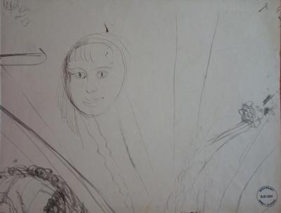 Edouard Goerg - Actrice androgyne - Dessin original signé 2