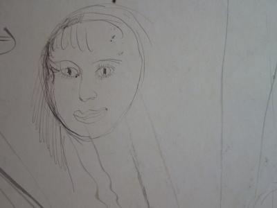 Edouard Goerg - Actrice androgyne - Dessin original signé 2