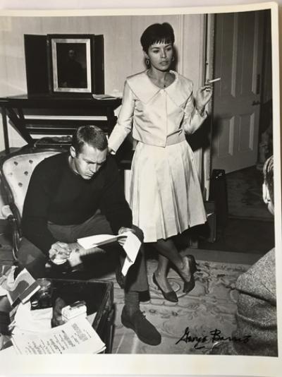 George BARRIS -  Steve McQueen. En couple. Le script, Tirage argentique signé 2