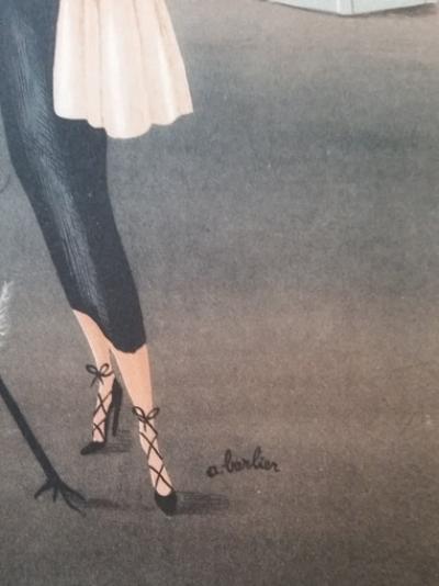 André BARLIER (d’après) - Illustration pour la maison de haute couture Dior, 1948 - Estampe signée 2