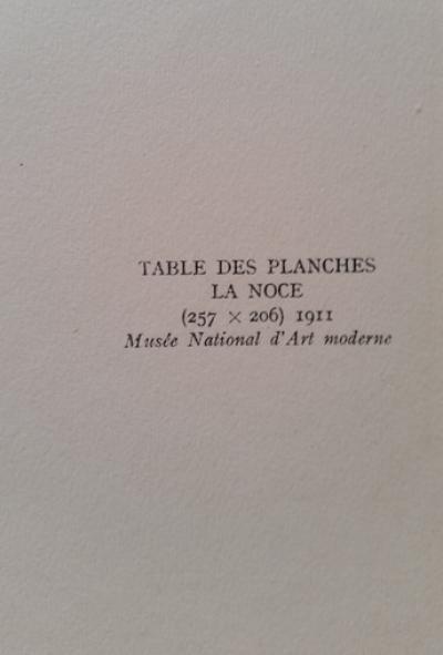 Fernand LÉGER (d’après) - Table des planches la noce, 1911, Lithographie 2