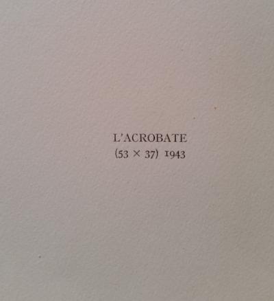Marc CHAGALL (d’après) - L’acrobate, 1943, Lithographie 2