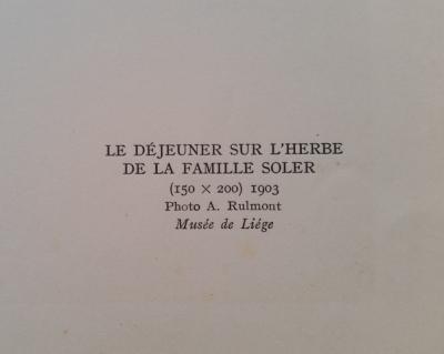Pablo Picasso (d’après) - Le déjeuner sur l’herbe de la famille Soler 1903 du peintre Pablo Picasso 2