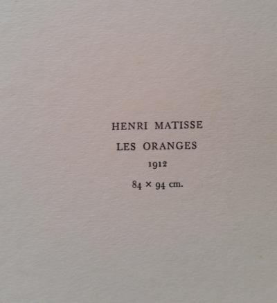 Henri Matisse (d’après) - Les oranges 1912 du peintre Henri Matisse 2