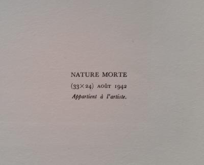 Pablo PICASSO (d’après) - Nature morte, 1942 - Impression 2