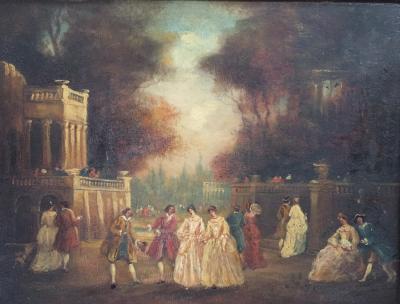 Adolphe René LEFEVRE (1834-1868). Fête galante dans un... 2