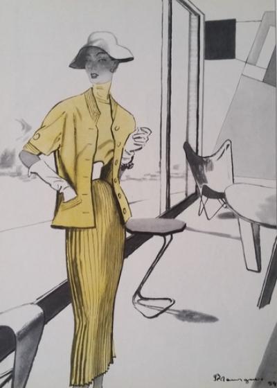 Pierre Mourgue - Illustration de Pierre Mourgue pour la maison de haute couture Dior 2