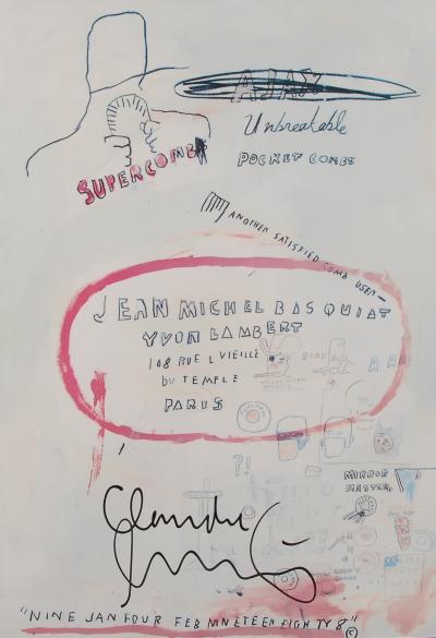 BASQUIAT, Jean-Michel : « Supercomb - Unbreakable - Pocket Combs - Another Satisfied Comb User » 2