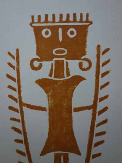 Culture Tolima - Lithographie à motif Précolombien : 