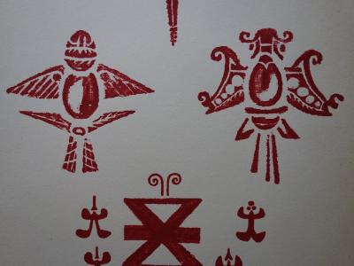 Culture Tolima - Lithographie à motif Précolombien : 