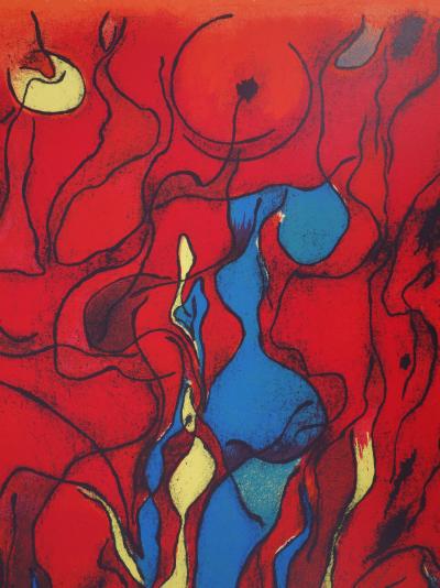 Gustave SINGIER : Couple flamboyant - Lithographie originale Signée 2