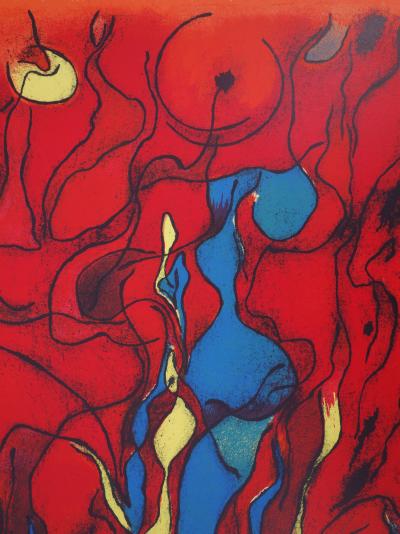 Gustave SINGIER - Flamboyant couple - Hand signed lithograph 2