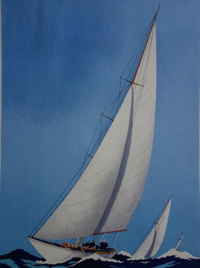 Georges FOUILLE : America’s Cup - Lithographie originale Signée 2