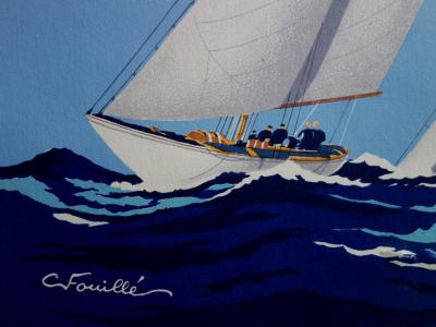 Georges FOUILLE : America’s Cup - Lithographie originale Signée 2