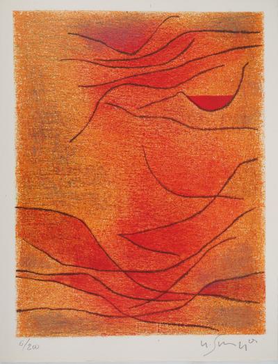 Gustave SINGIER : Composition abstraite - Lithographie originale Signée 2
