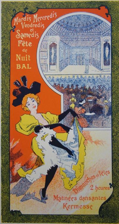 Fête de nuit au Moulin Rouge, Lithographie originale 2