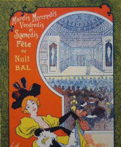 Fête de nuit au Moulin Rouge, Lithographie originale 2