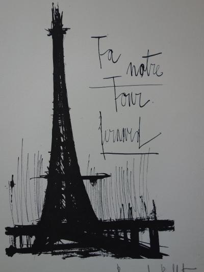 Bernard BUFFET : Paris : La Tour Eiffel - Gravure originale signée au crayon 2