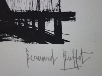 Bernard BUFFET : Paris : La Tour Eiffel - Gravure originale signée au crayon 2