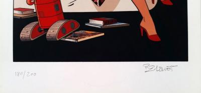 Philippe Berthet - Pin-up avec robe a pois 2
