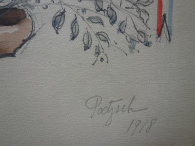 Gustave POETZSCH : Programme - Aquarelle originale signée 2